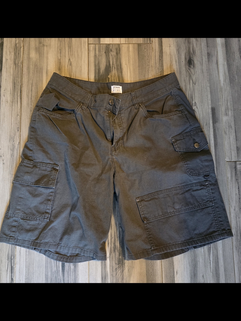 Cotton On Women's Charcoal Cargo Shorts